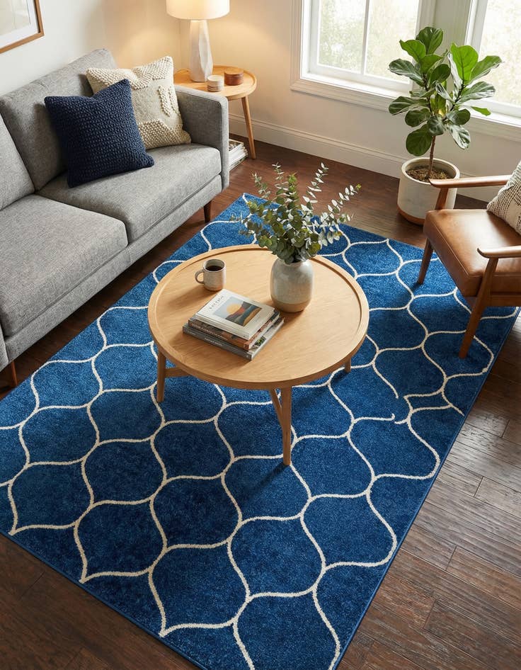 Detail image of 6' x 9' Trellis Frieze Rug