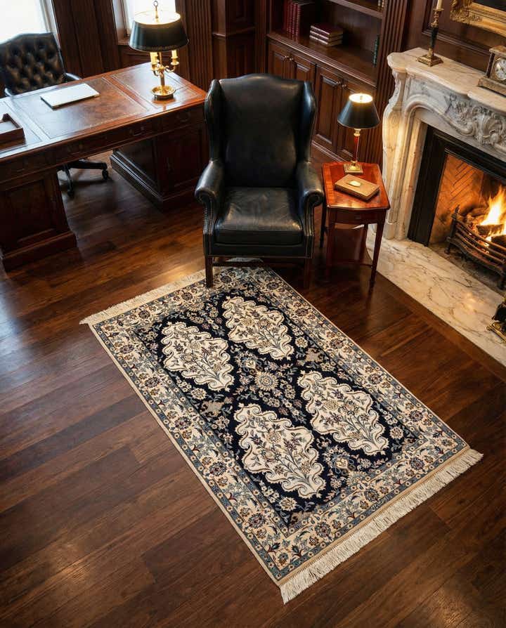 3' 5 x 4' 8 Hand Knotted Nain Rug