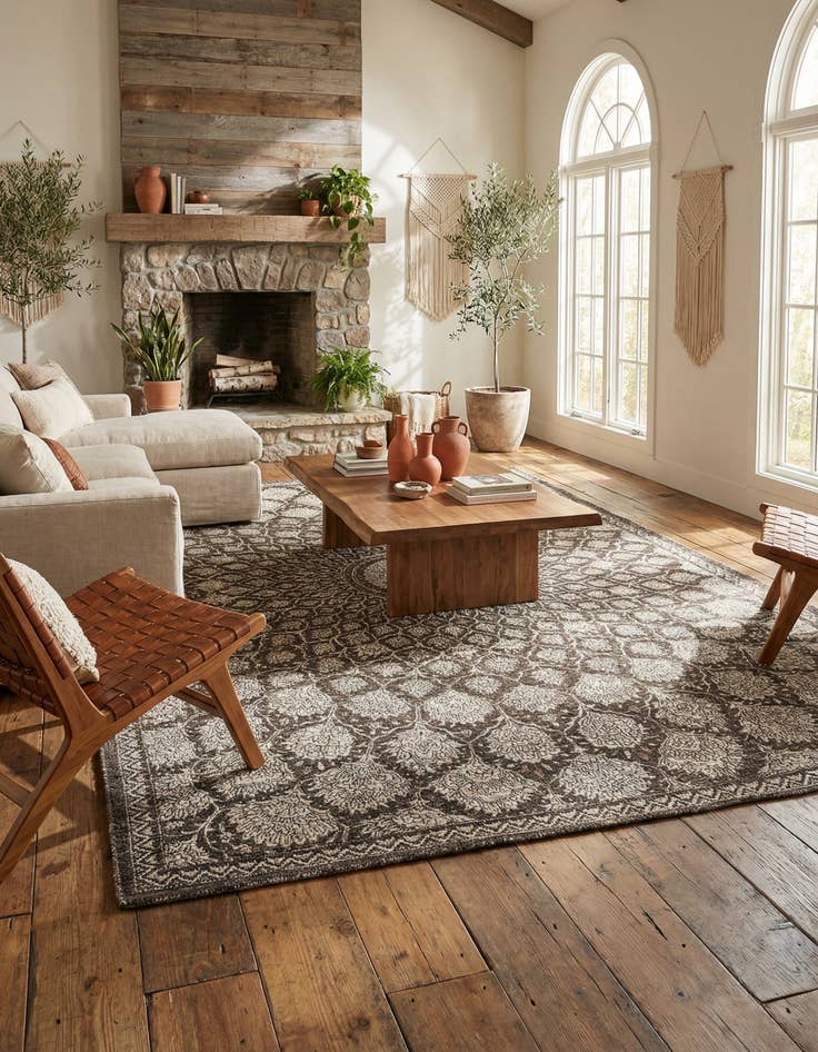 Detail image of 9' x 12' Chenille Jute Rug