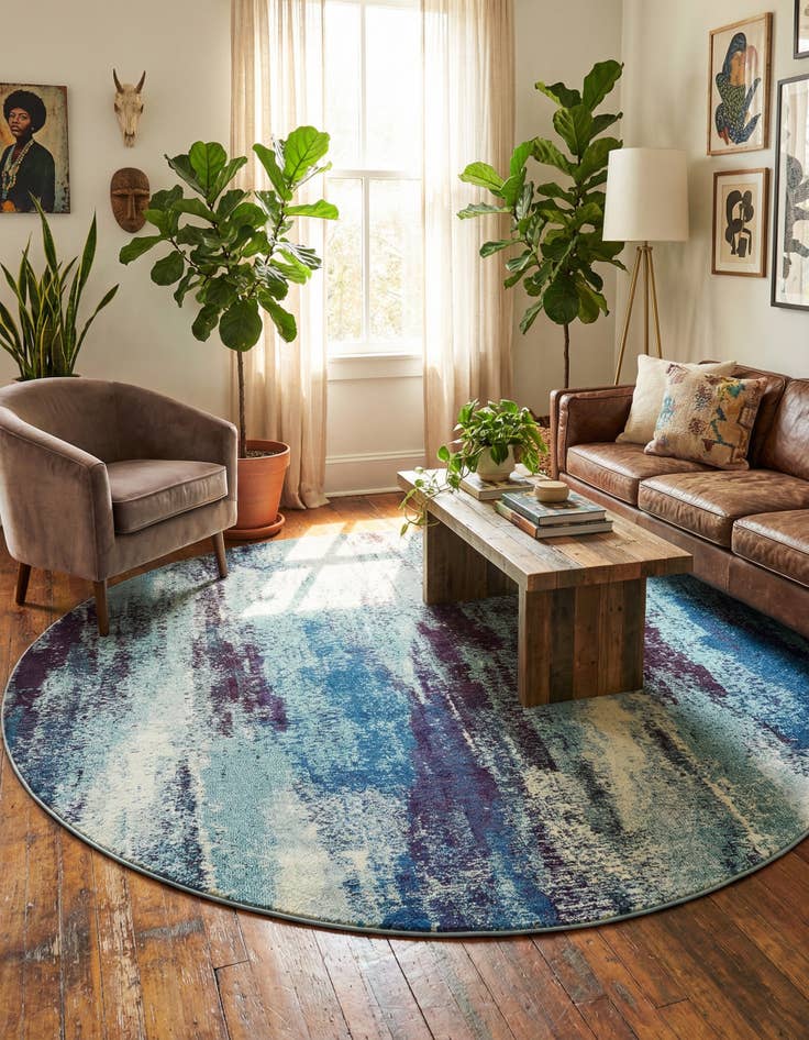 Detail image of 8' x 8' Washable Sevilla Round Rug