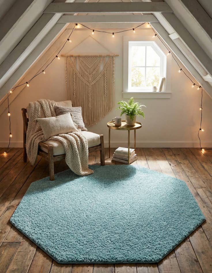 Detail image of 7' 10 x 7' 10 Everyday Shag Octagon Rug