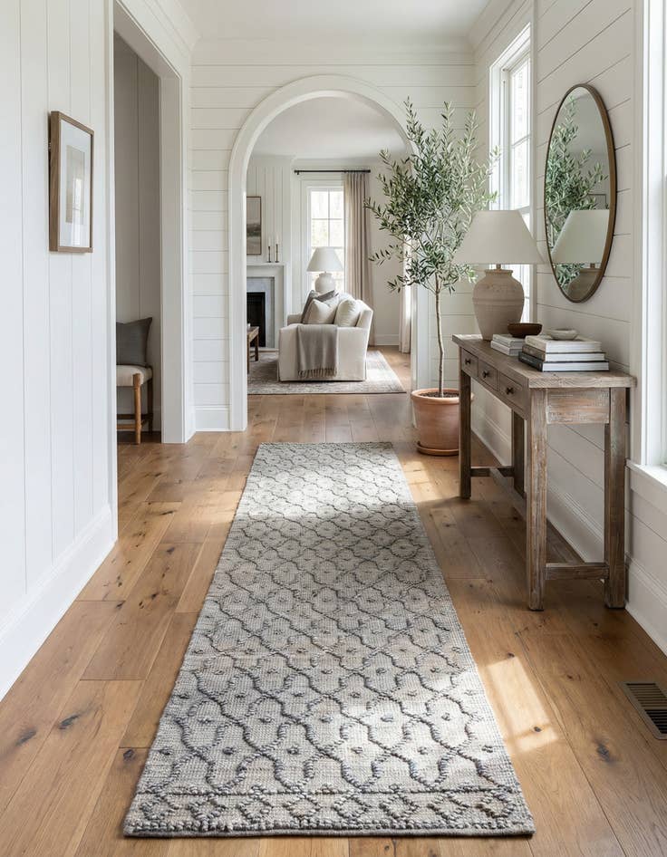 Detail image of 2' 7 x 13' 11  Hand Woven Larsa Jute Runner Rug