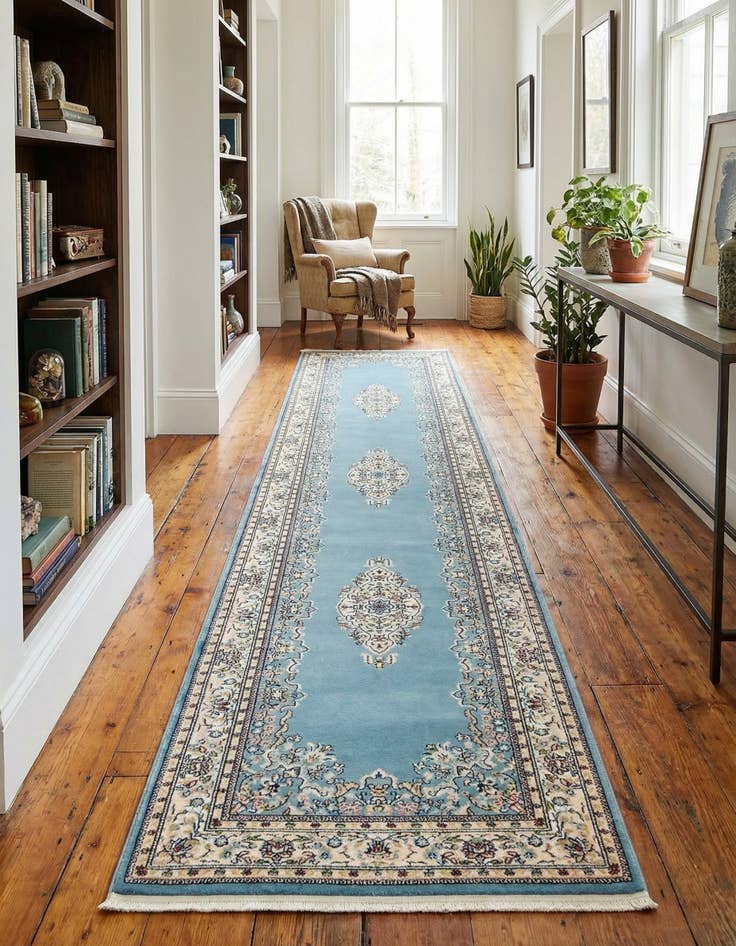 Detail image of 3' x 13' Nain Design Runner Rug