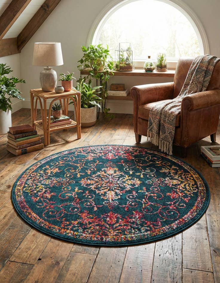 Detail image of 5' 3 x 5' 3 Madeline Round Rug