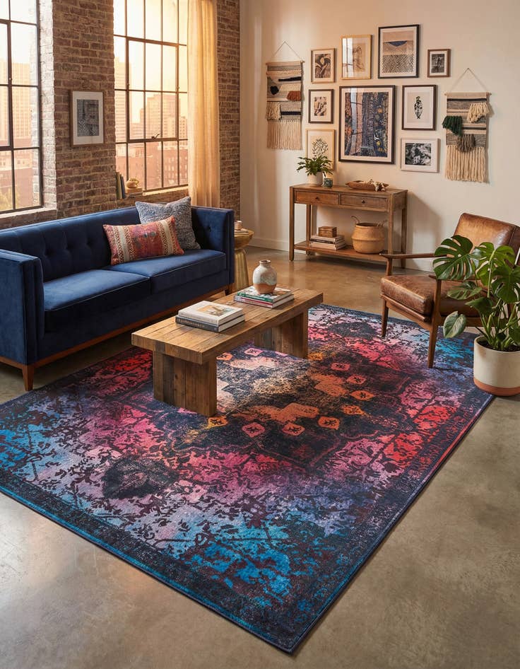 Detail image of 10' 6 x 14'  Washable Renaissance Rug