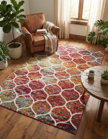 4' x 6' Lattice Frieze Rug