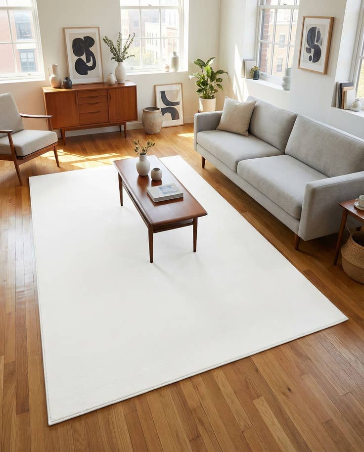 Detail image of 7' 10 x 10' Solid Frieze Rug