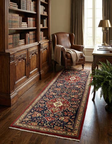 2' 5 x 6' 9 Hand Knotted Qom Persian Runner Rug