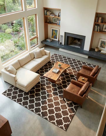 Chocolate Brown Trellis Rug