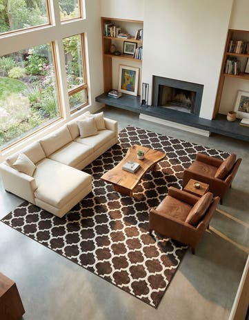 Chocolate Brown Trellis Rug