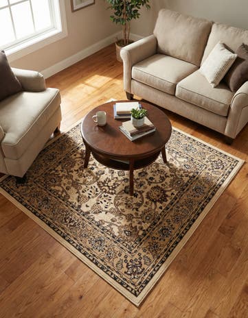 Ivory Yasmin Square Rug