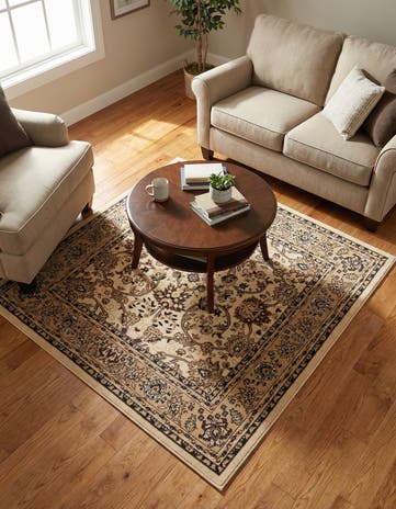 Ivory Yasmin Square Rug
