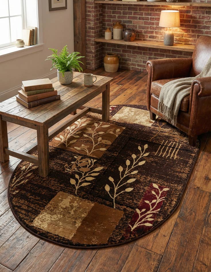 Detail image of 4' 1 x 6' 1 Cafe Oval Rug