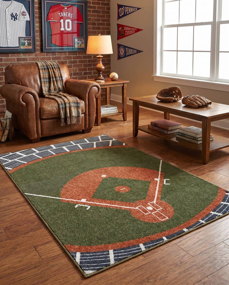 Detail image of 4' x 6' Sports Washable Rug
