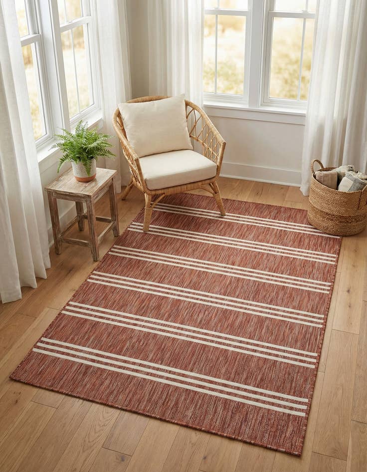 Detail image of 5' 3 x 8' Washable Jill Zarin Anguilla Indoor / Outdoor Rug