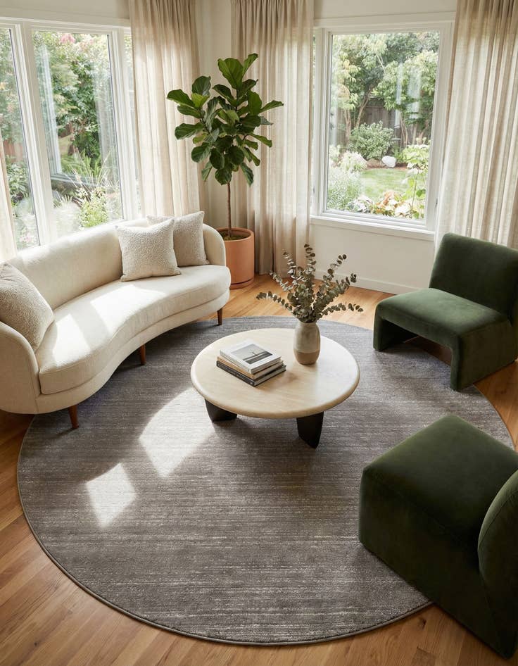 Detail image of 8' x 8' Uptown Madison Avenue Round Rug