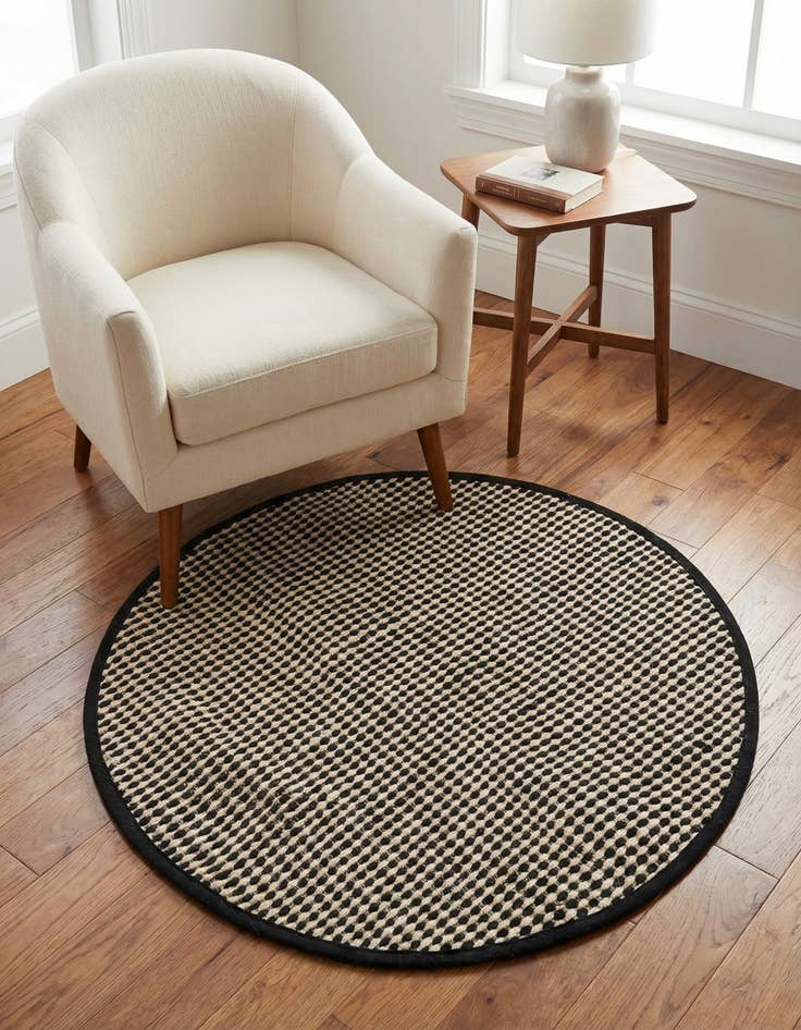 Detail image of 3' 1 x 3' 1 Hand Woven Laurel Handwoven Jute Round Rug