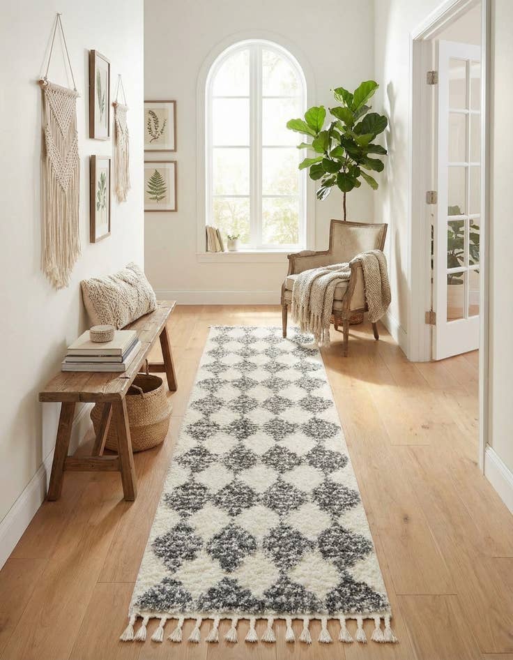 Detail image of 2' 7 x 12' Serenity Shag Runner Rug