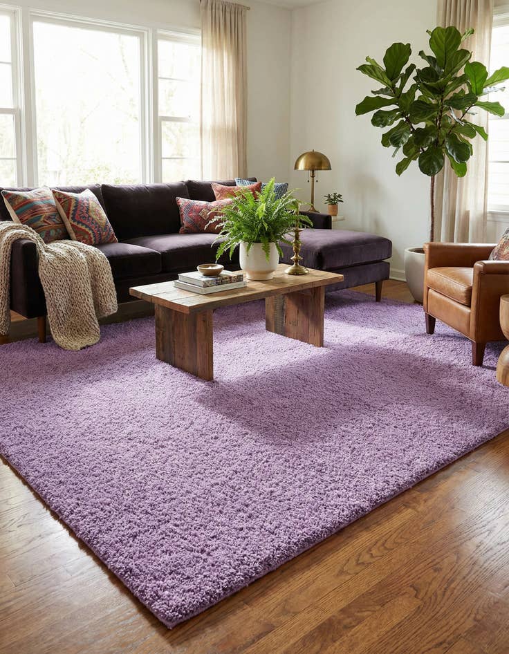 Detail image of 7' x 10' Solid Shag Rug