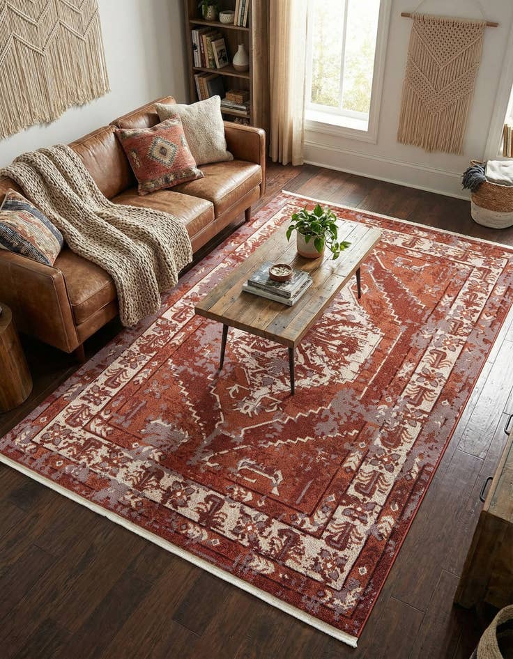 Detail image of 5' 3 x 8' Nain Design Rug