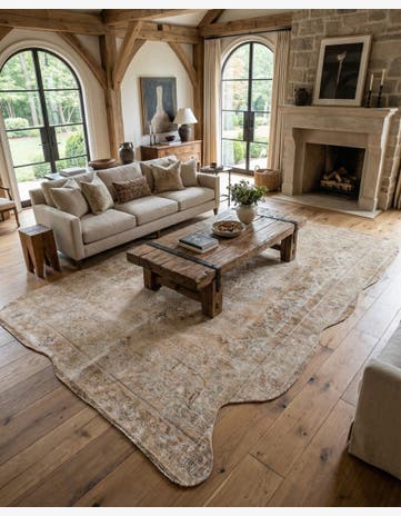 6' 6 x 9' 9 Hand Knotted Ultra Vintage Persian Wool Rug