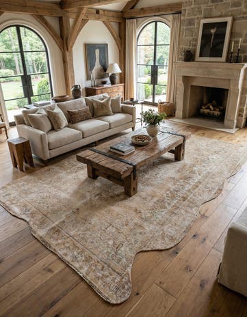 6' 6 x 9' 9 Hand Knotted Ultra Vintage Persian Wool Rug