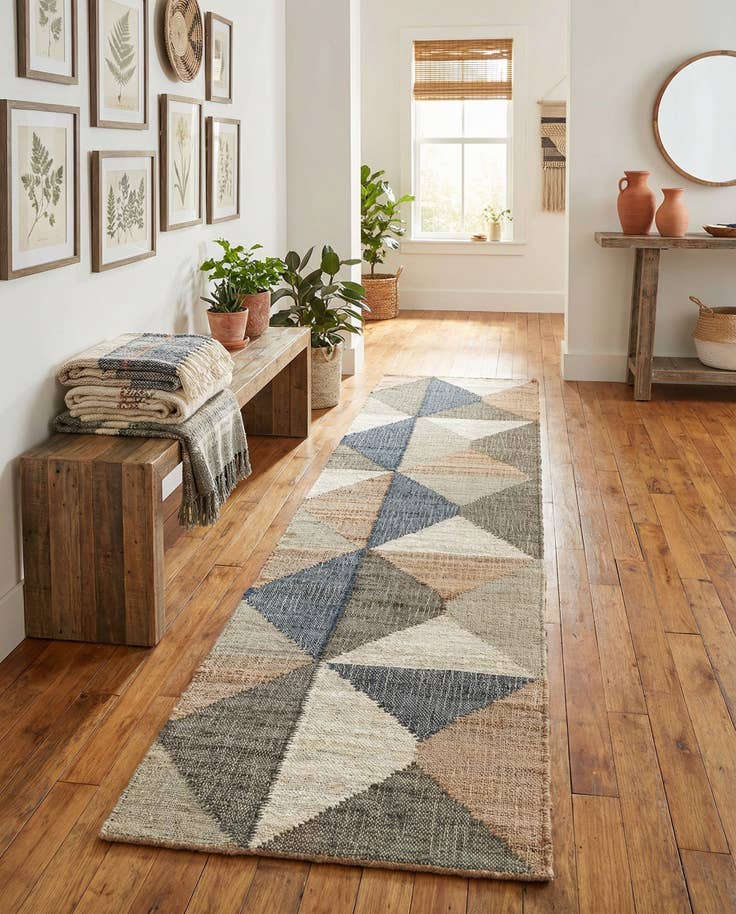 Detail image of 2' x 8' Hand Woven Kala Handwoven Jute Runner Rug