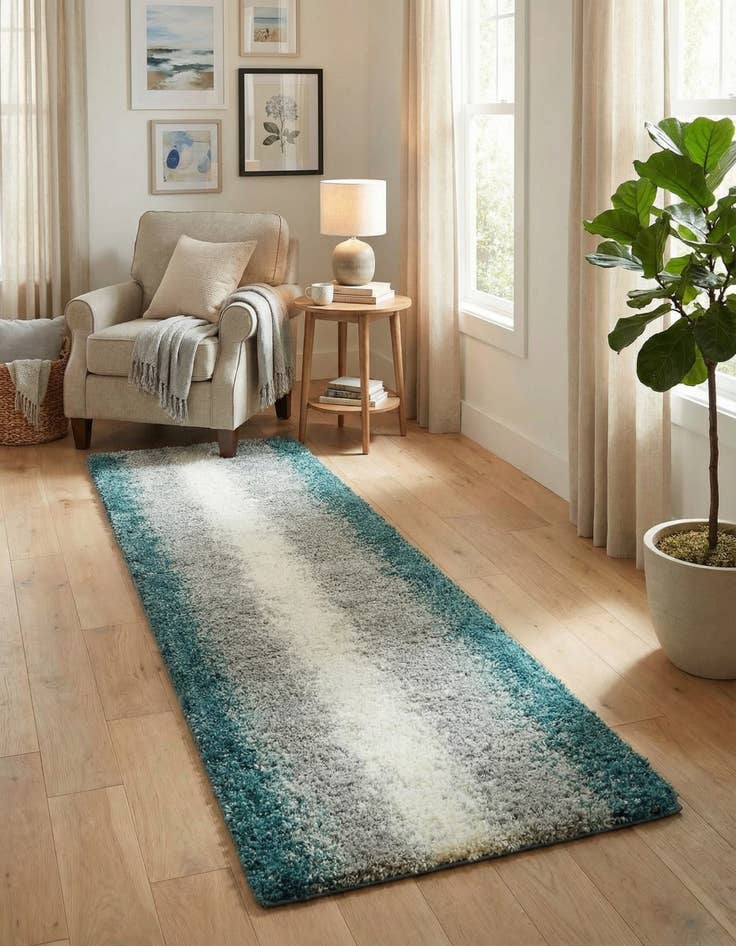 Detail image of 2' 7 x 10' Soft Touch Shag Runner Rug