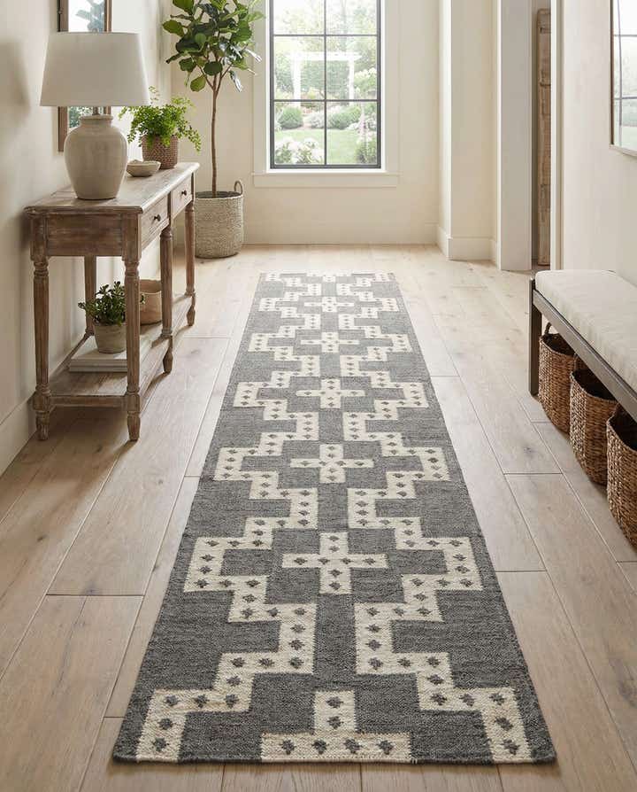 2' 7 x 12' Hand Woven Kilim Wool Runner Rug