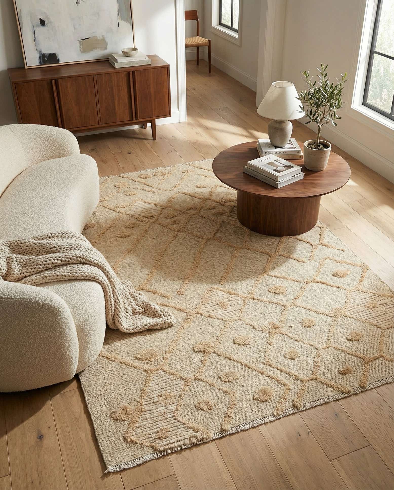 4' 6 x 6' 2 Hand Knotted Darya Wool Rug