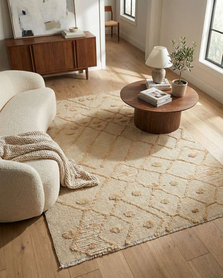 4' 6 x 6' 2 Hand Knotted Darya Wool Rug