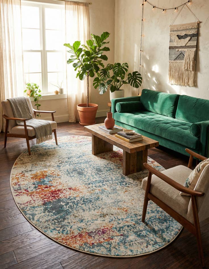 Detail image of 5' x 8' Santiago Oval Rug