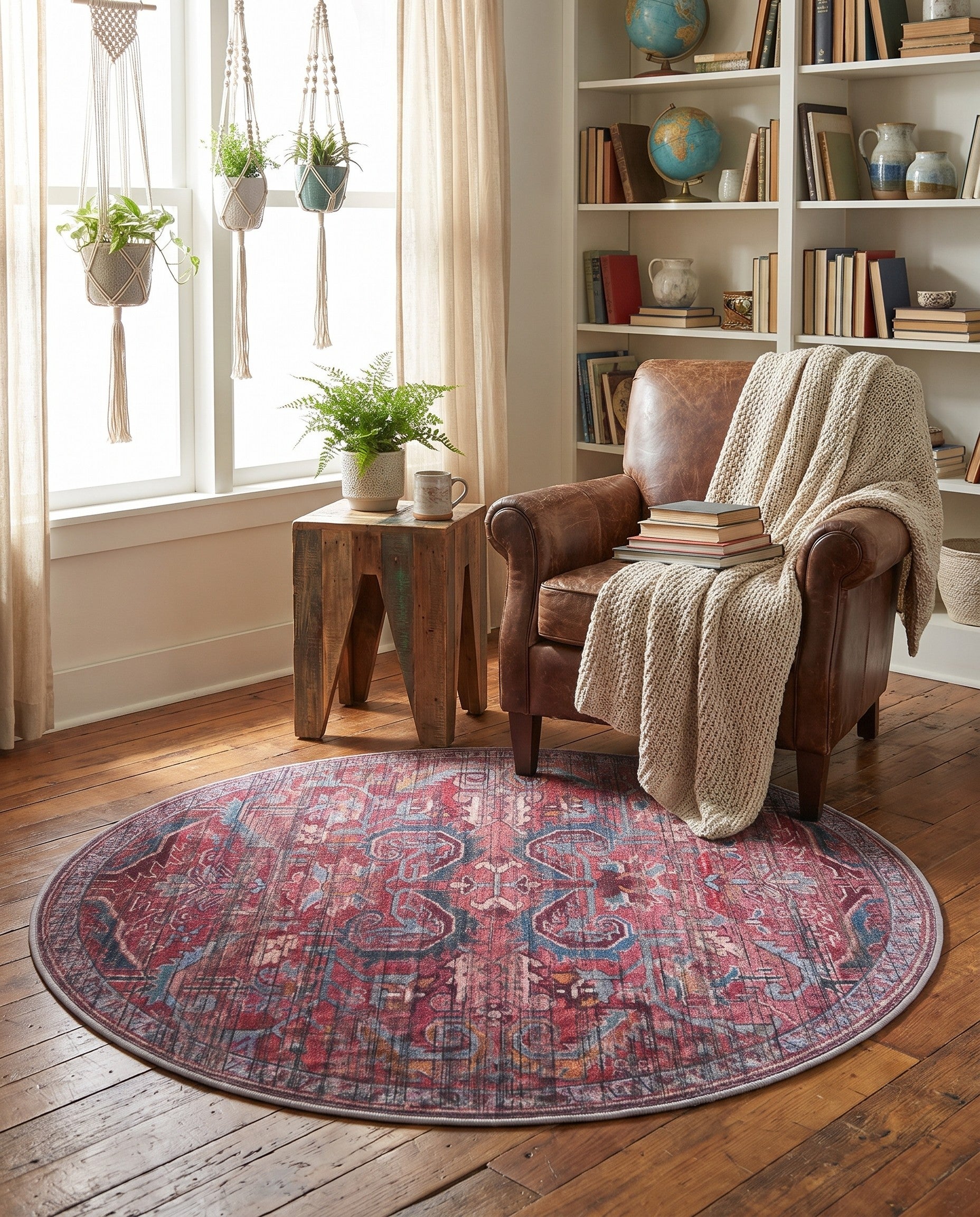 4' x 4' Maahru Round Rug