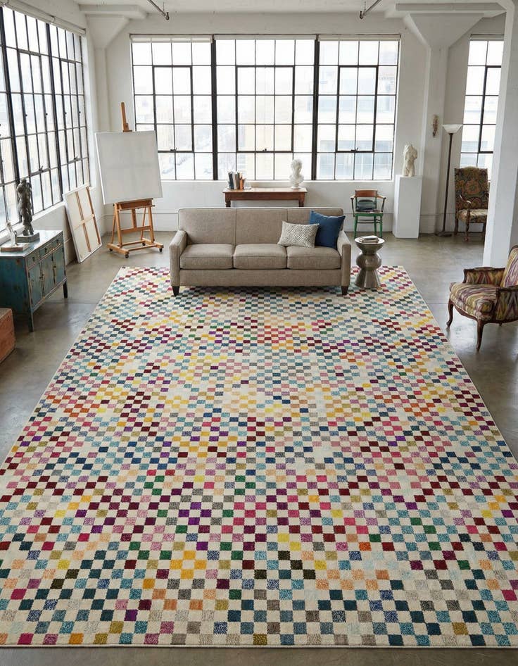 Detail image of 10' 6 x 16' 5 Washable Spectrum Rug