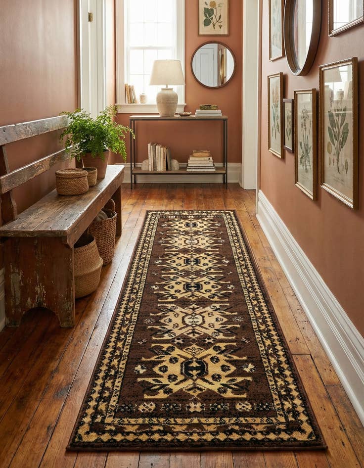 Detail image of 2' x 8' 2 Heris Runner Rug