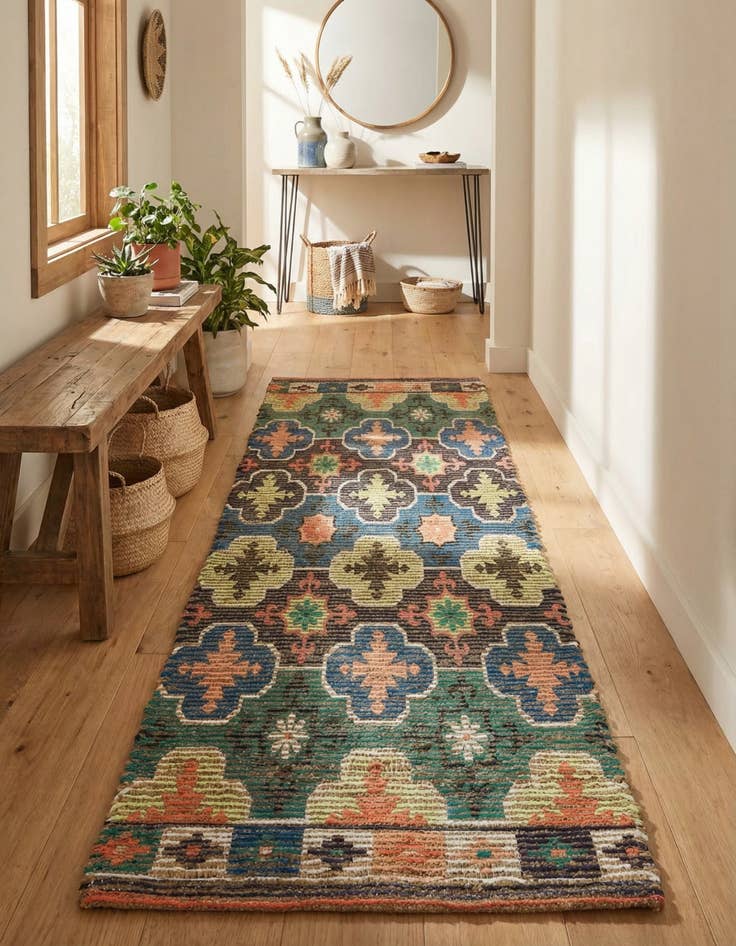 Detail image of 2' 2 x 6' 1 Chenille Jute Runner Rug