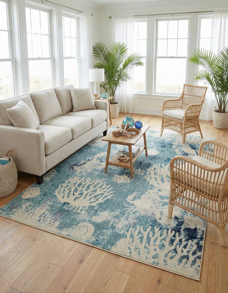 Detail image of 6' x 9'  Washable Capri Rug