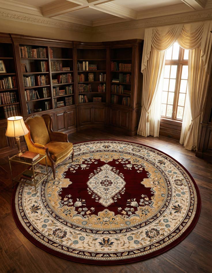 Detail image of 10' x 10' Nain Design Round Rug