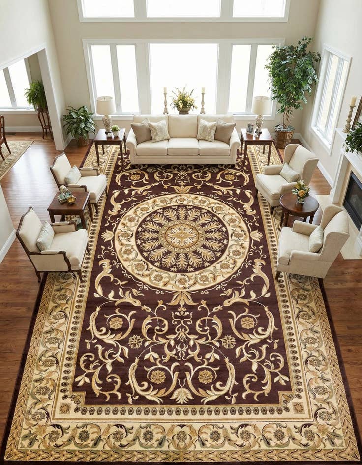 Detail image of 10' 6 x 16' 5 Classic Aubusson Rug