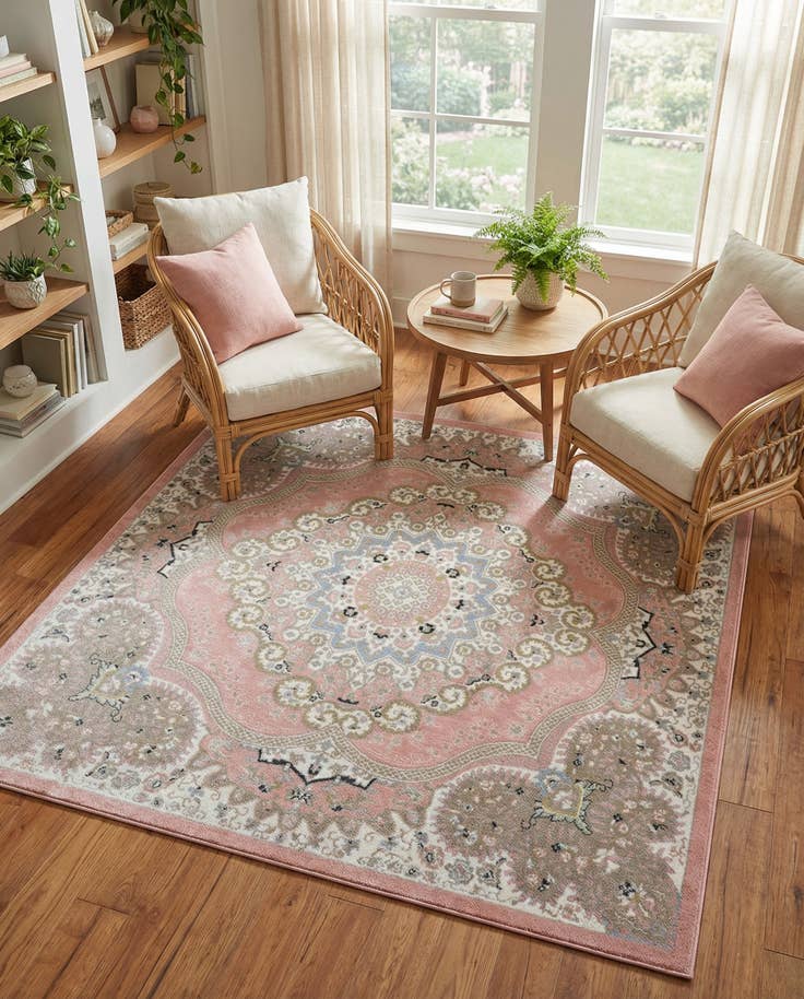 Detail image of 7' 10 x 7' 10 Kamala Washable Square Rug