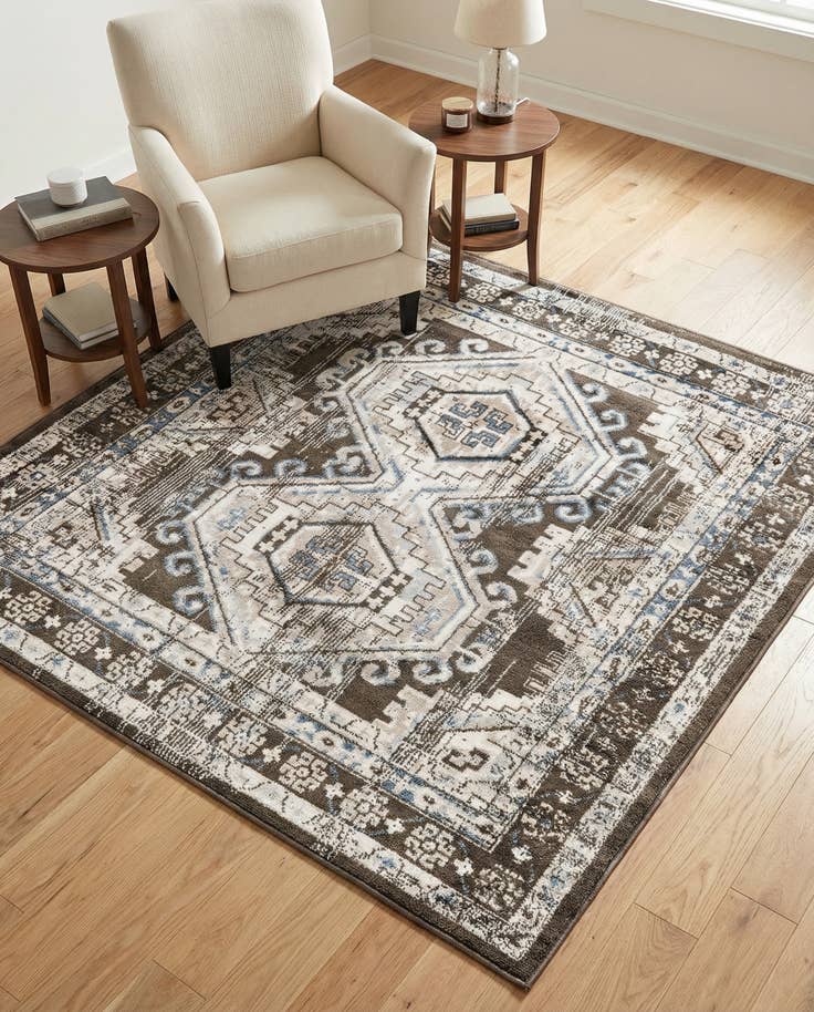 Detail image of 4' x 4' Charlotte Square Rug