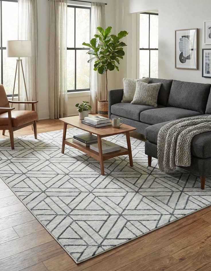 Detail image of  6' x 9' Lattice Trellis Rug