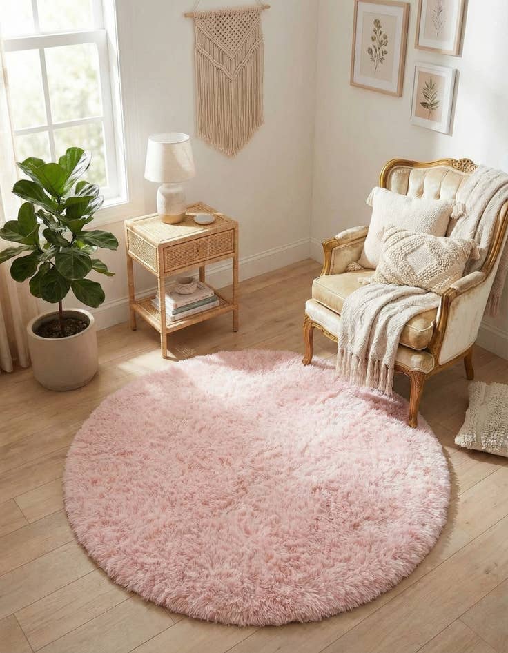 Detail image of 4' x 4' Infinity Shag Round Rug
