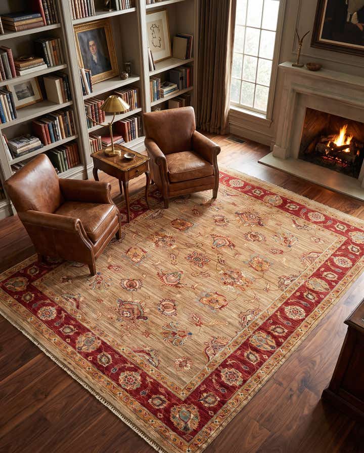 5' 1 x 6' 6 Hand Knotted Ziegler Rug