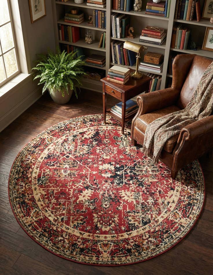 Detail image of 5' 3 x 5' 3 Saturn Round Rug