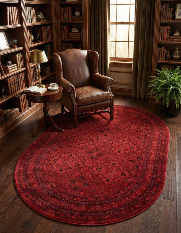 Detail image of 5' 3 x 8' Bokhara Oval Rug