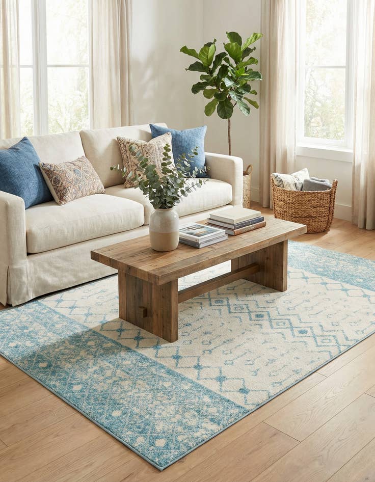 Detail image of 6' x 9' Moroccan Trellis Rug