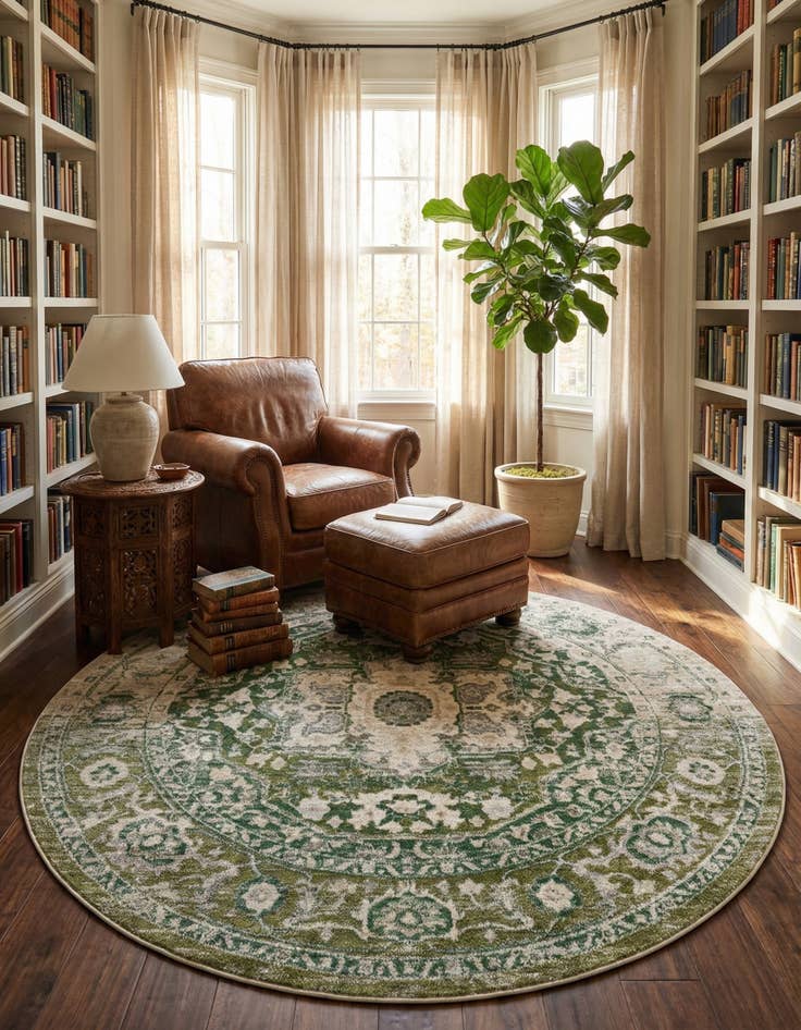 Detail image of 8' x 8' Madeline Vintage Round Rug