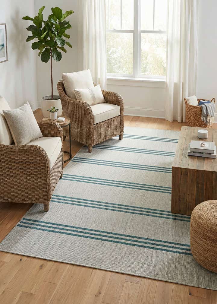5' 3 x 8' Easy-Clean Jill Zarin Anguilla Indoor / Outdoor Rug