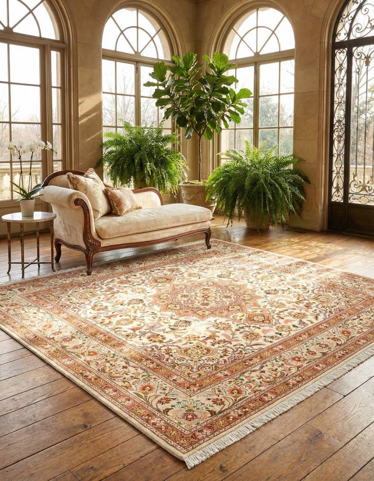 Detail image of 6' 6 x 6' 6 Tabriz Square Rug